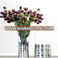 contemporary multicolor flower glass vase with unique pattern for home