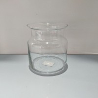 glass home decor of transparent glass vase with flared big open