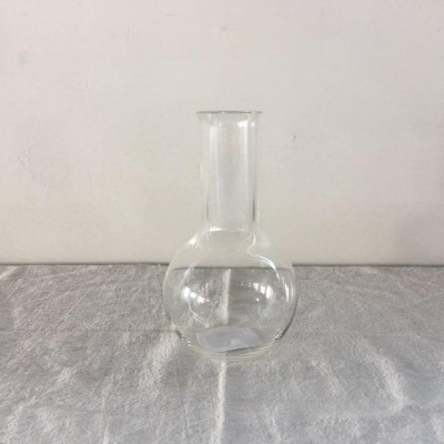 glass home decor of transparent glass vase ball with slim neck