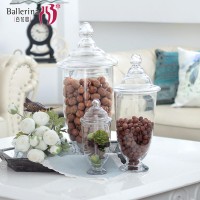 Clear candy home glass apothecary jar for decoration