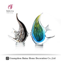 2019 Decorative Artificial Fish Classic Colorful Crystal Glass Fish Lovely Fish Decoration